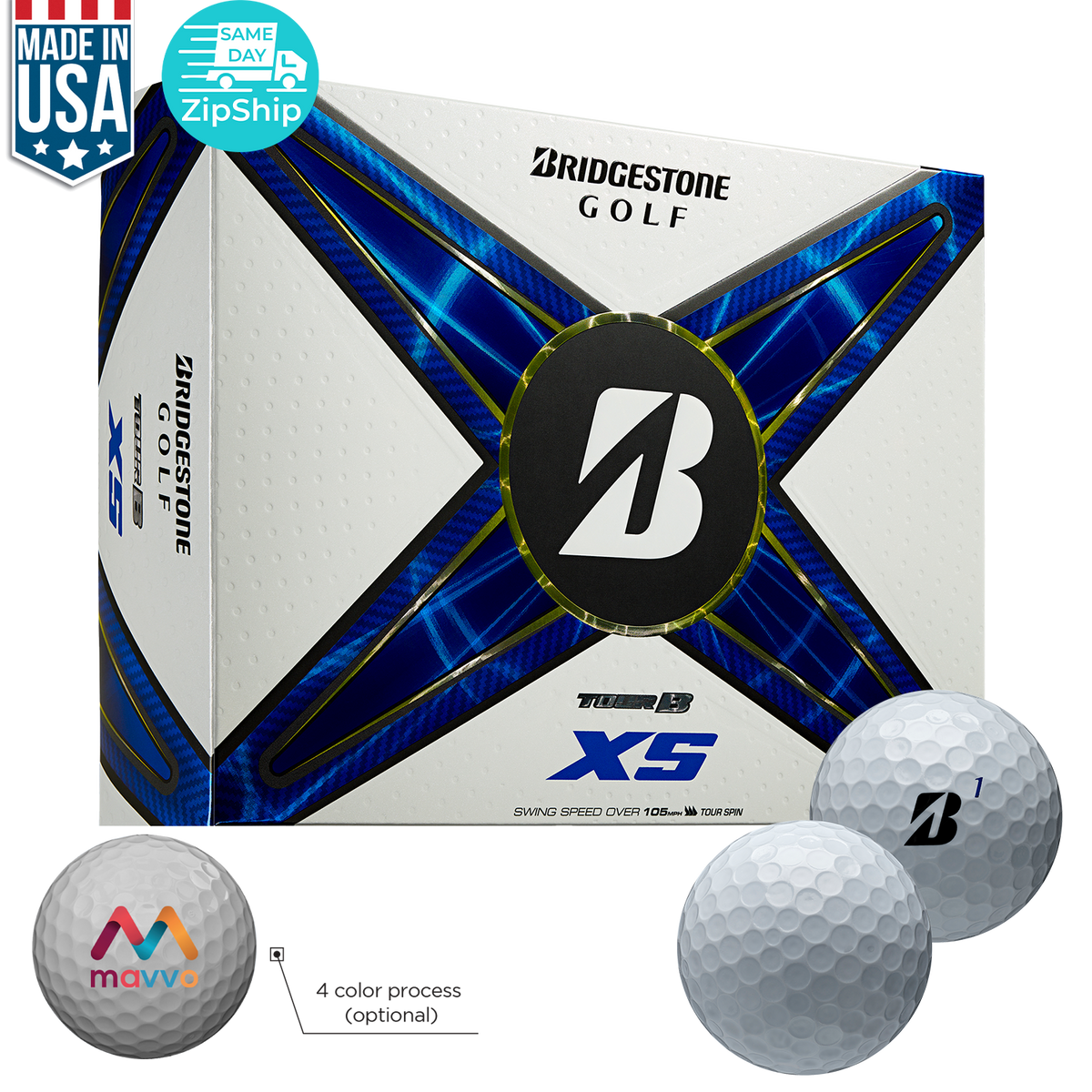 Bridgestone TOUR B X TOUR B XS セット TOUR B XS（ホワイト） マインドセット [1ダース：12個