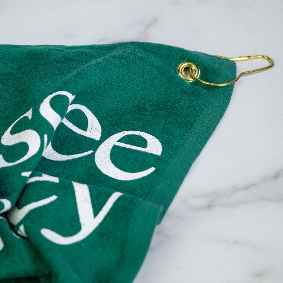 Custom Golf Towel 15x18 | Corporate Branded Velour Towel with