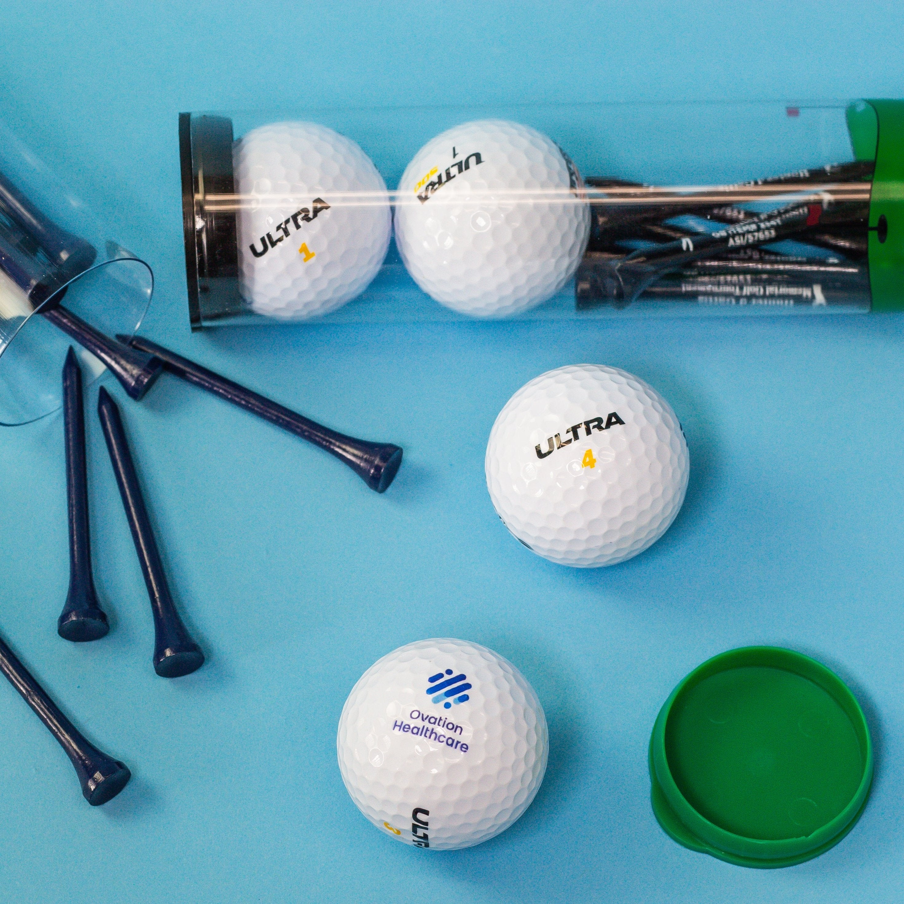 Custom Wilson Ultra Golf Ball Kit | Branded Tube & Tees – Gold Bond Inc.