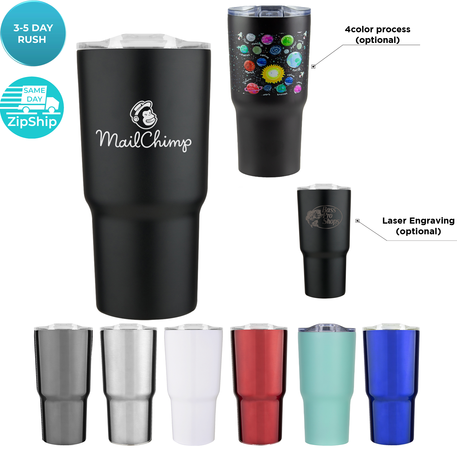 CHIMP20 - 20 Oz Chimp Double Wall Stainless Vacuum Tumbler – Gold CHIMP20 - 20 Oz Chimp Double Wall Stainless Vacuum Tumbler – Gold
