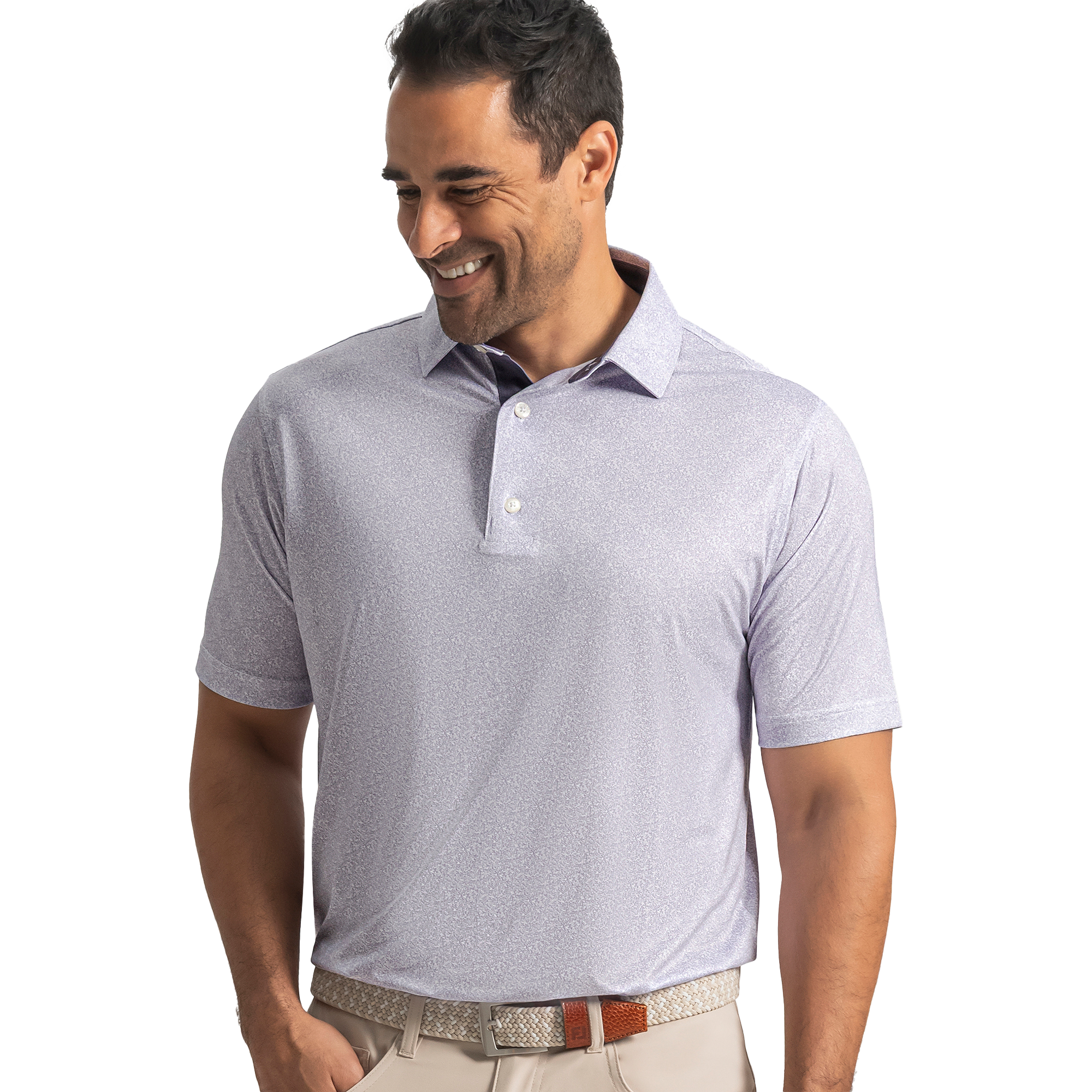 FootJoy Men's Speckle Print Golf Polo | Custom Performance Brand