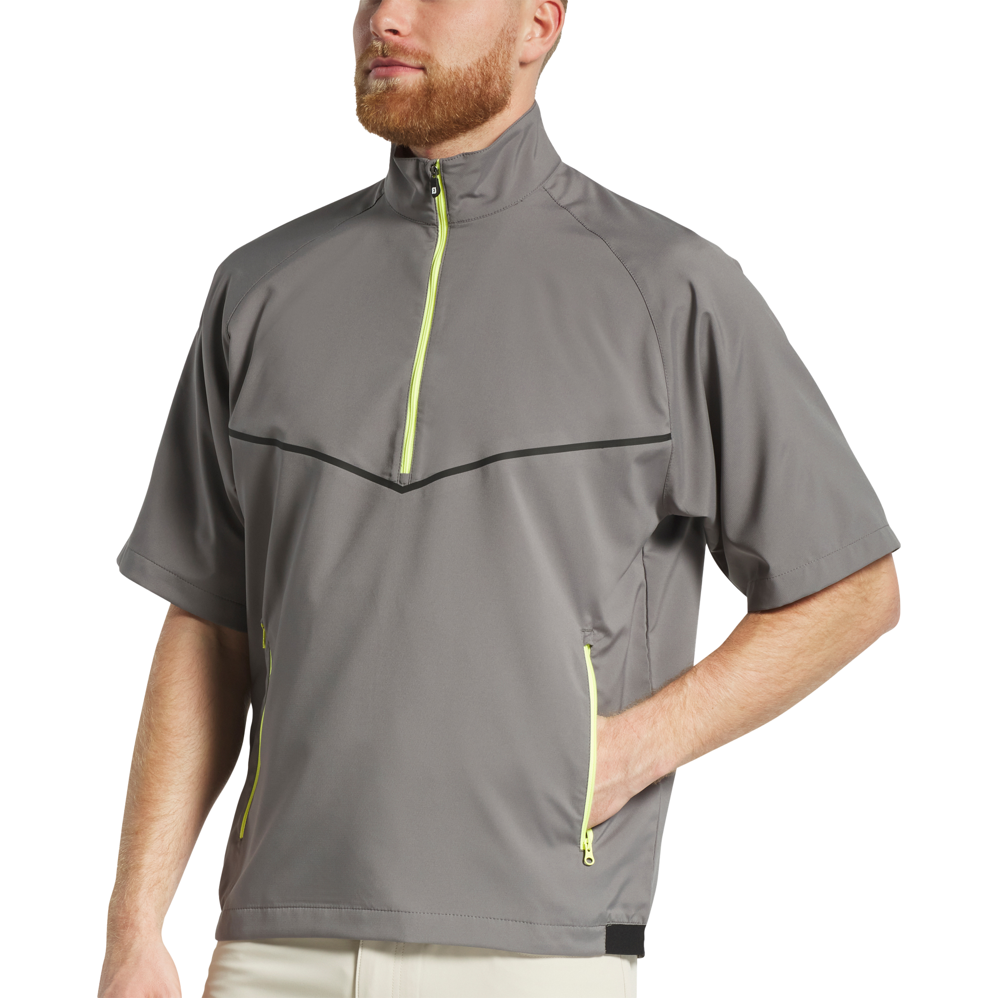 FootJoy Men's Zephyr Short Sleeve Windshirt | Custom Golf – Gold FootJoy Men's Zephyr Short Sleeve Windshirt | Custom Golf – Gold