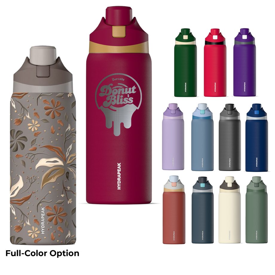 HPOASIS32-FD - 32 Oz. Hydrapeak Insulated Water Bottle – Gold Bond
