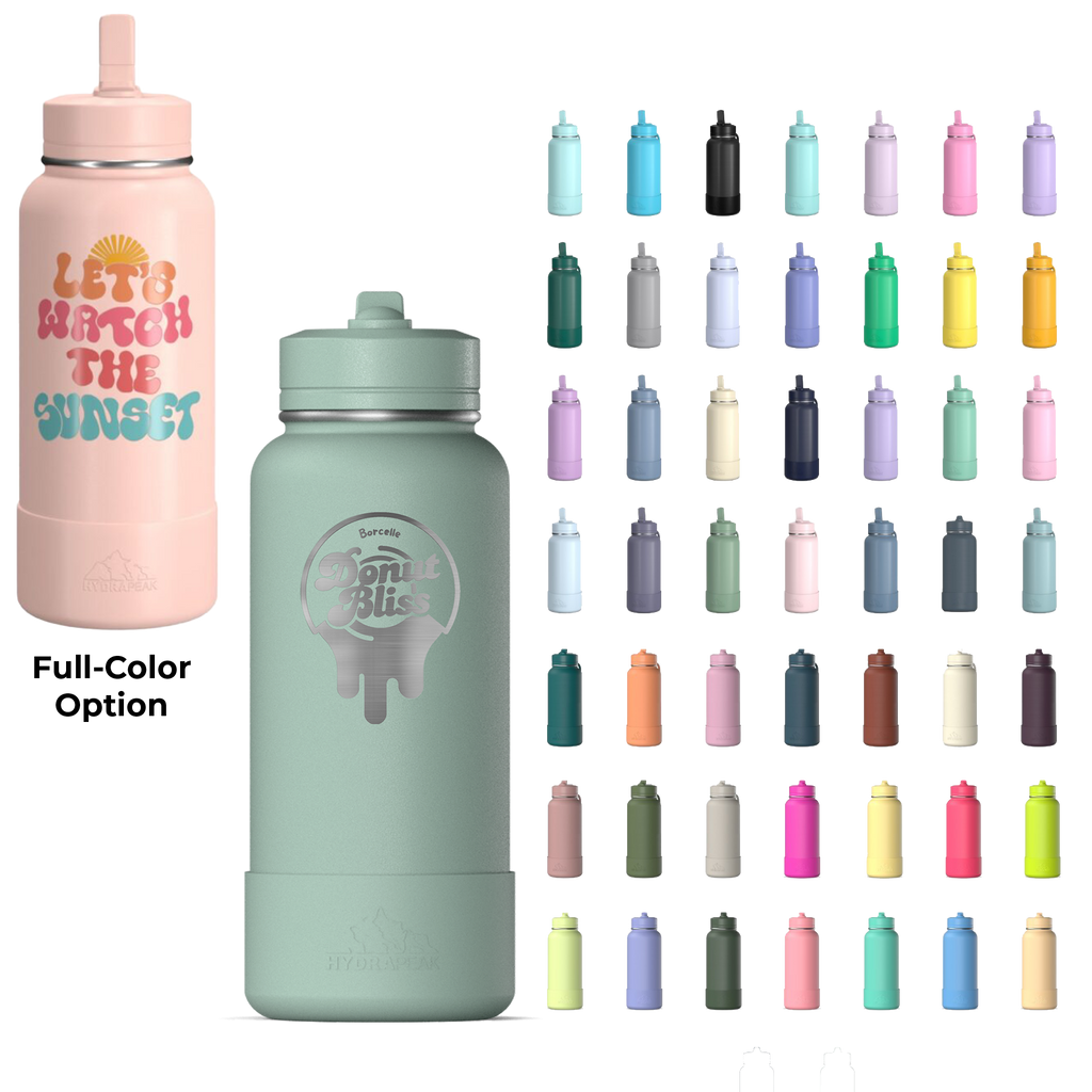 HPSPORTBOOT32-FD - 32 Oz. Hydrapeak Insulated Water Bottle w/Straw HPSPORTBOOT32-FD - 32 Oz. Hydrapeak Insulated Water Bottle w/Straw