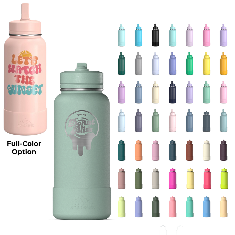 HPSPORTBOOT32-FD - 32 Oz. Hydrapeak Insulated Water Bottle w/Straw
