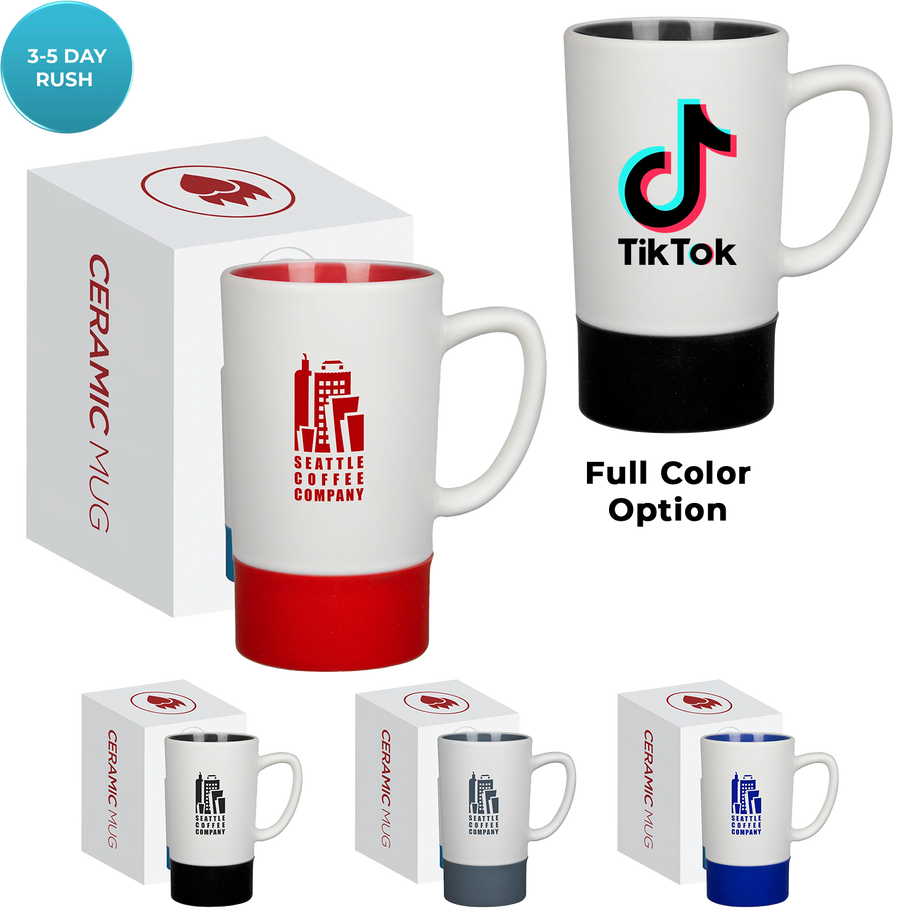 MONUMENT - 16 Oz Monument Ceramic Mug With Silicone Accent  Gold Bond Inc.