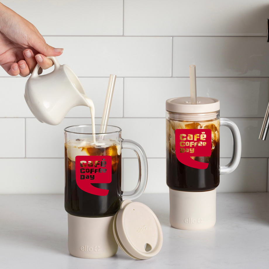 NOVA - 18 Oz Ello Nova Glass Travel Mug  Gold Bond Inc.