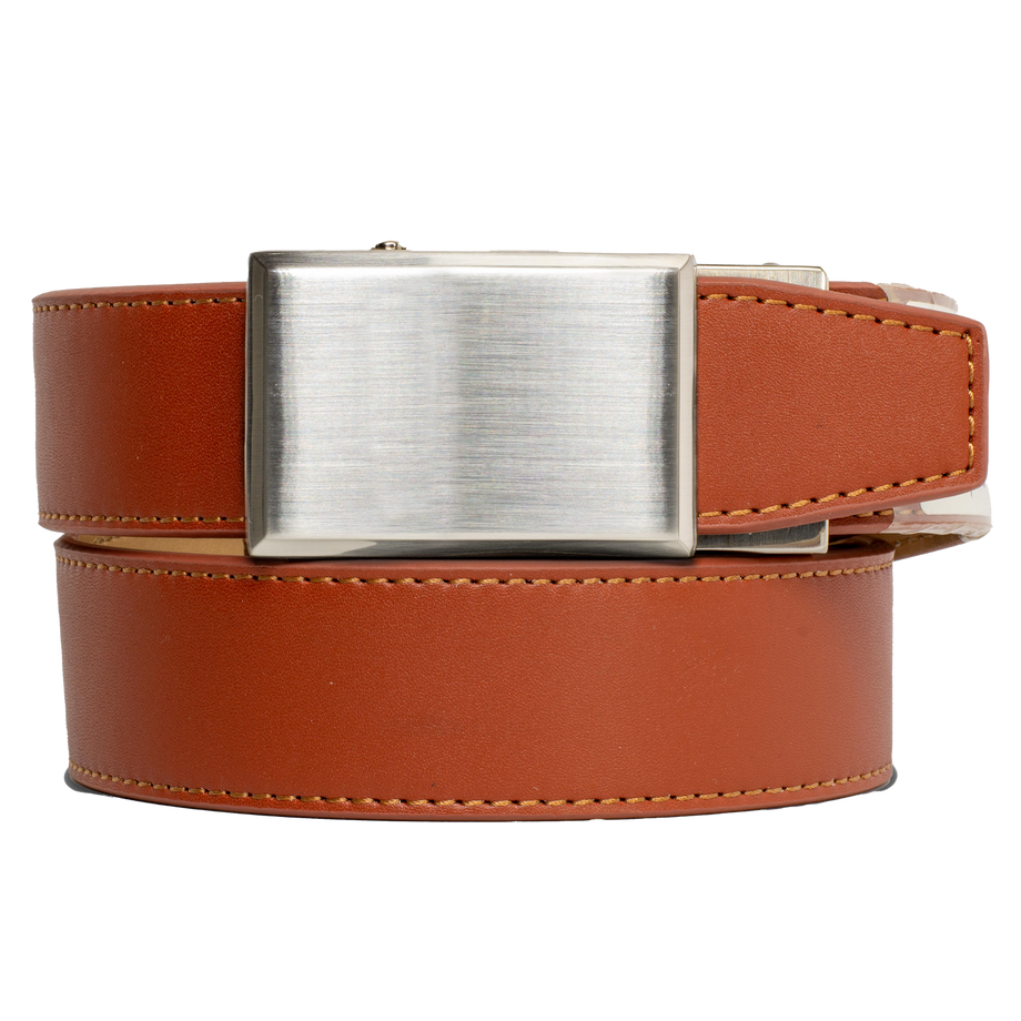 ENOF leather belt シルバー Zep-Pro Men's Brown Leather Concho Tip Belt - Maroon U