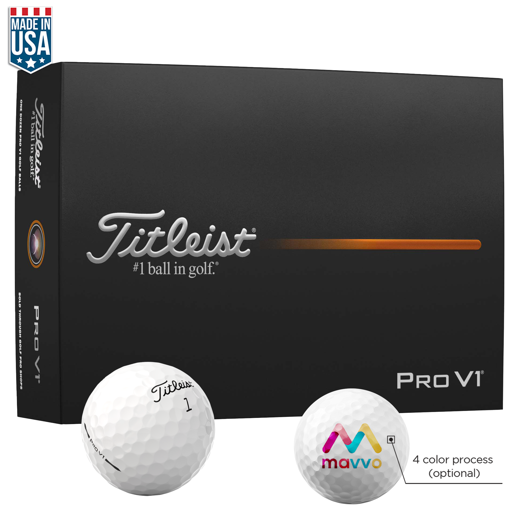 Personalized Pro V1 Golf Balls|Custom Titleist Logo Golf Balls