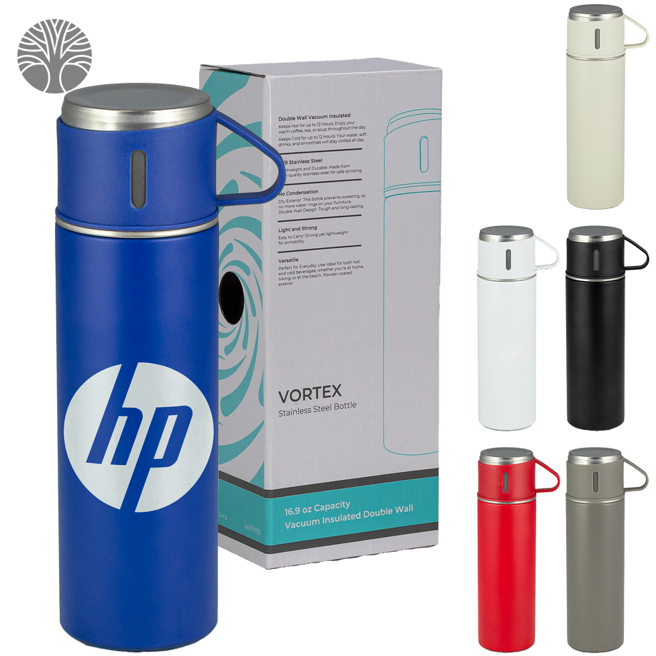 VORTEX - 16.9 oz Recycled Double-Wall Stainless Tumbler – Gold